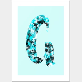 Paint Splash Letter G Posters and Art